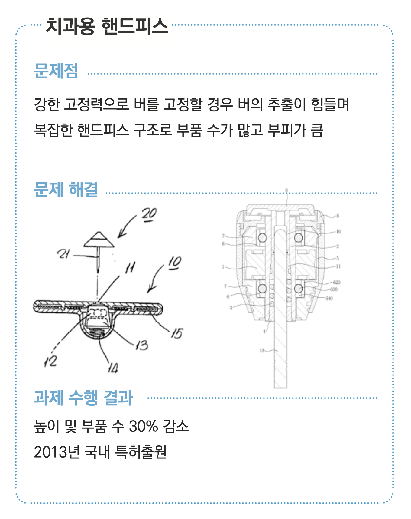 치과용 핸드피스 내부 구조 개선도