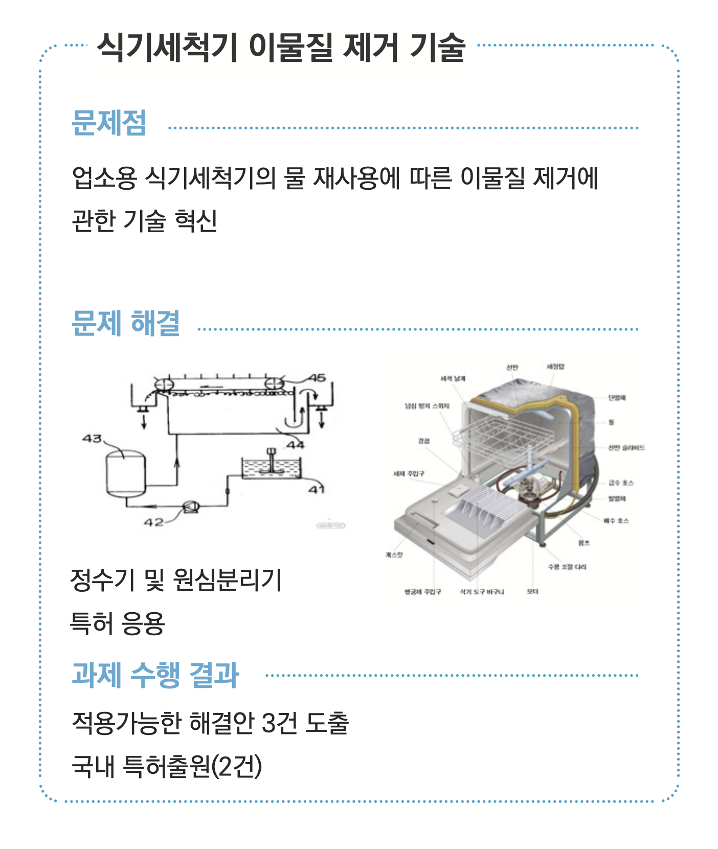 업소용 식기세척기 이물질 제거 기술