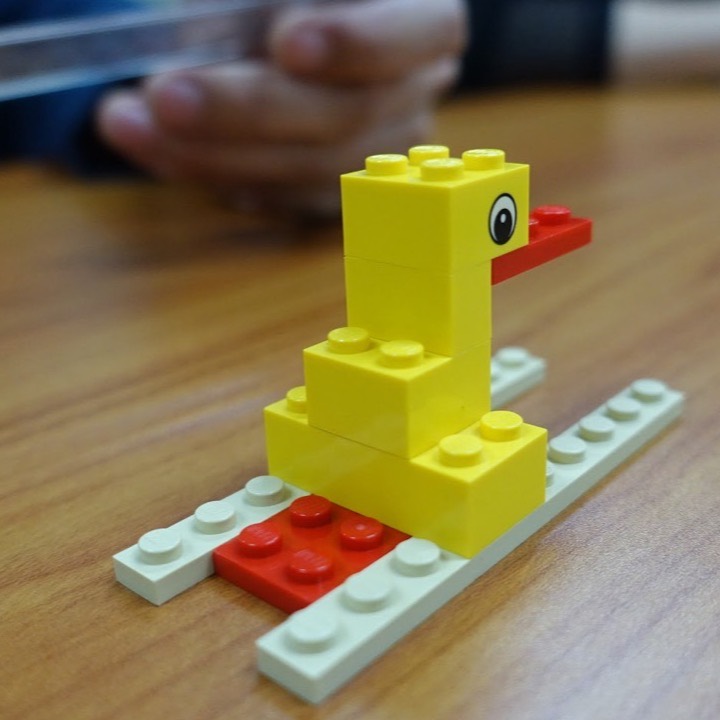 참가자가 만든 서로 다른 LEGO® 오리 모델 1